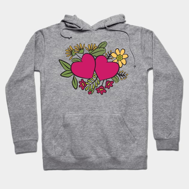 Hearts and Flowers Hoodie by Sue Cervenka